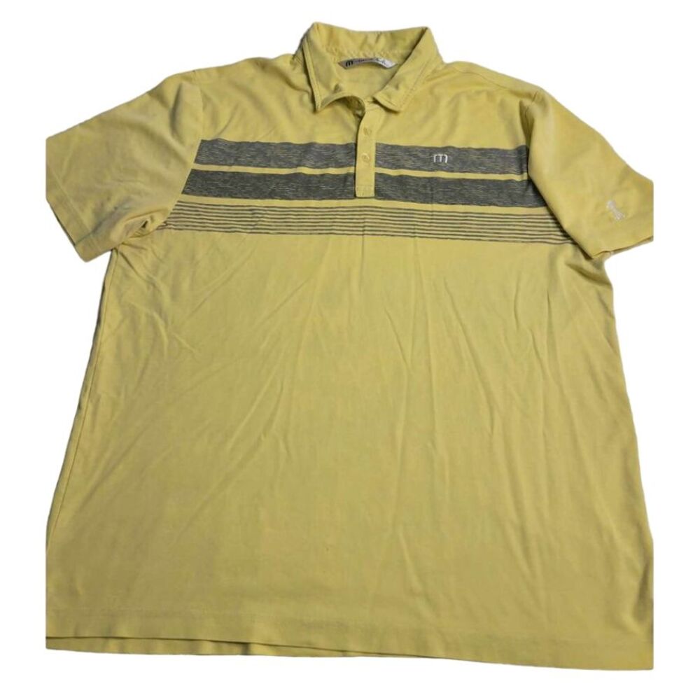 3166 Travis Mathew‎ Yellow Short Sleeve Polo Men's XXL